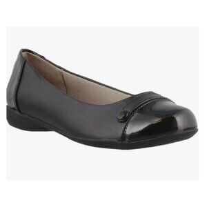 Life Stride Women's Alchemy Black Patent Faux Leather Flats Size 9 NWB